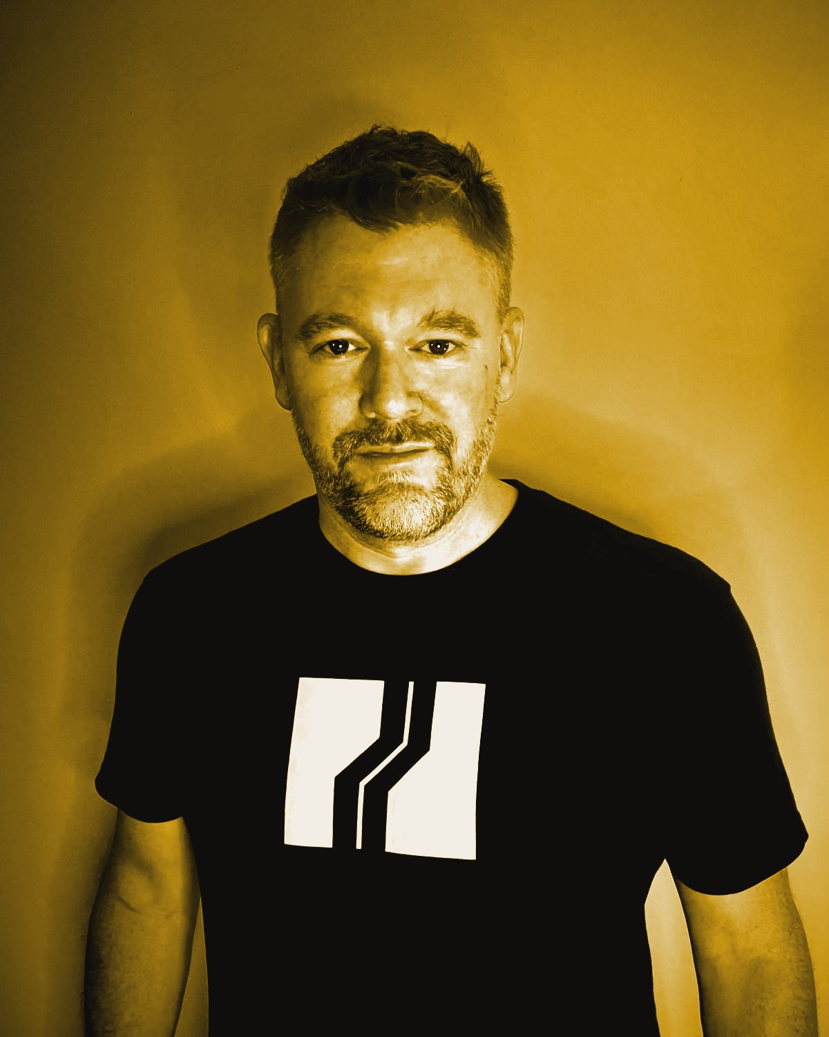 Matthew Anthony in a Perfect Driver T-shirt